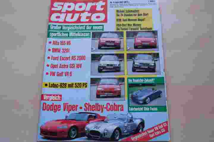 Deckblatt Sport Auto (06/1992)